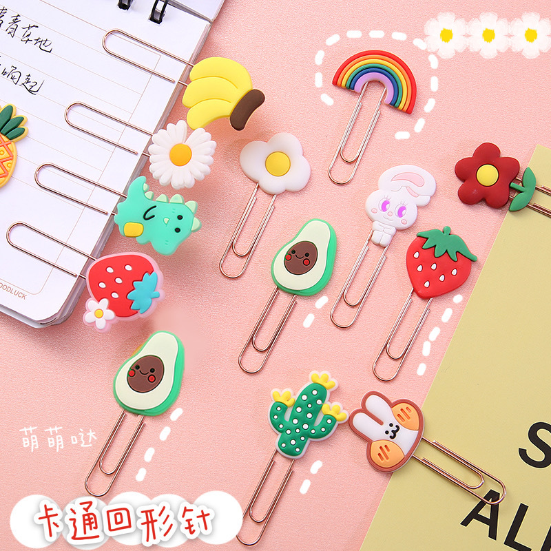 Rose Bookmarks Planner Markers Page Marker Bookmark Paper Clips Decorative  Paper Clip Cute Paper Clips Set of 2 