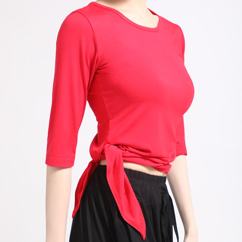 Crop Top Women T Shirt Tracksuits Stage&dance wear Adult Modern Dance Tops Women's Clothing Spring Summer 2020
