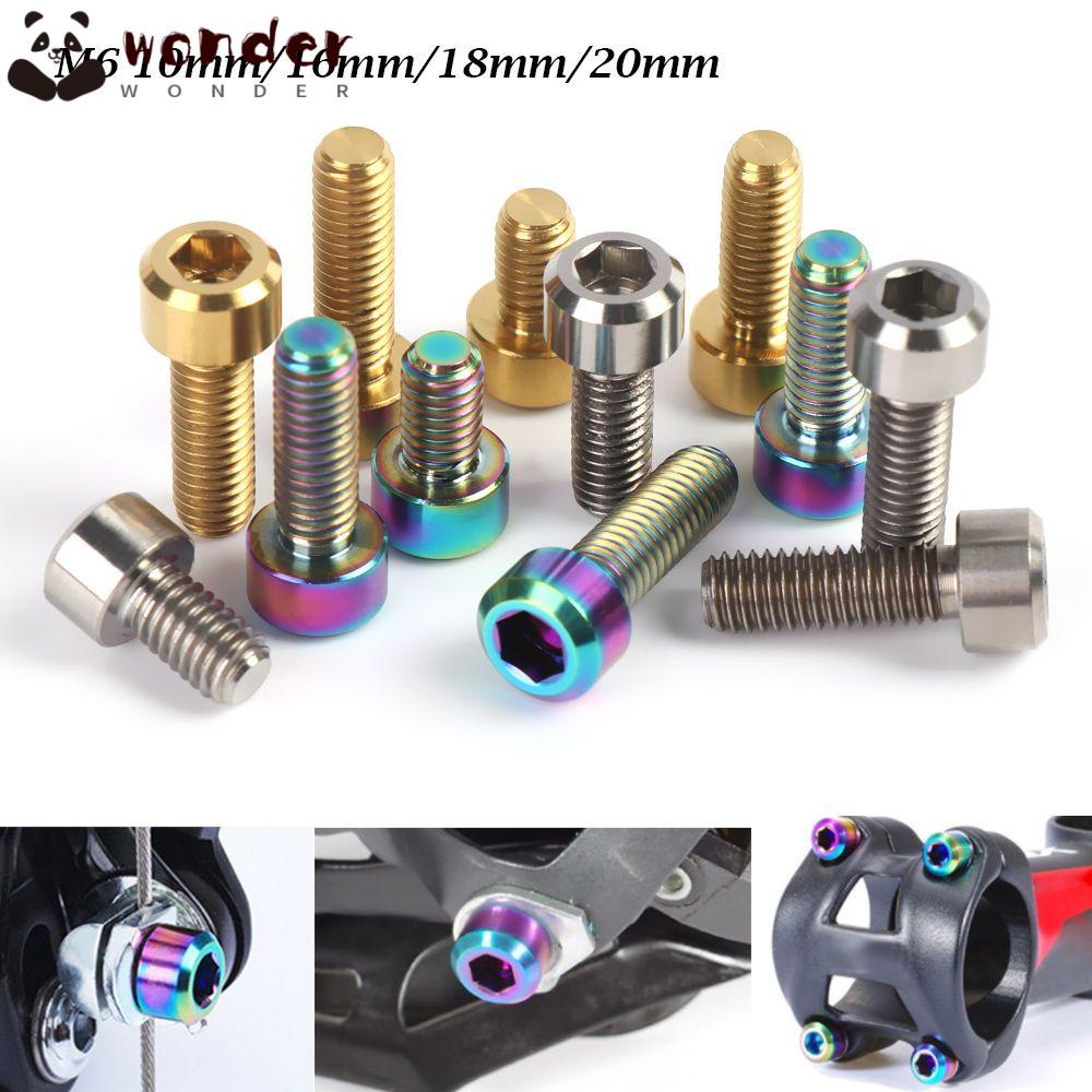 WONDERFUL 10mm/16mm/18mm/20mm Stem Fixing Bolts M6 Bicycle Stems Screws