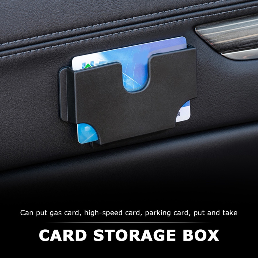 【LLKQQ Car Mounted Card Holder Voucher Storage Box Car Refueling High-Speed Card Slot Card Hoider