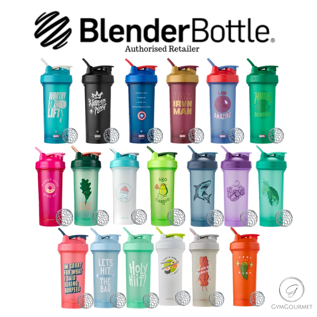 BlenderBottle Just for Fun Classic V2 Shaker Bottle, 28-Ounce, Avo Cardio