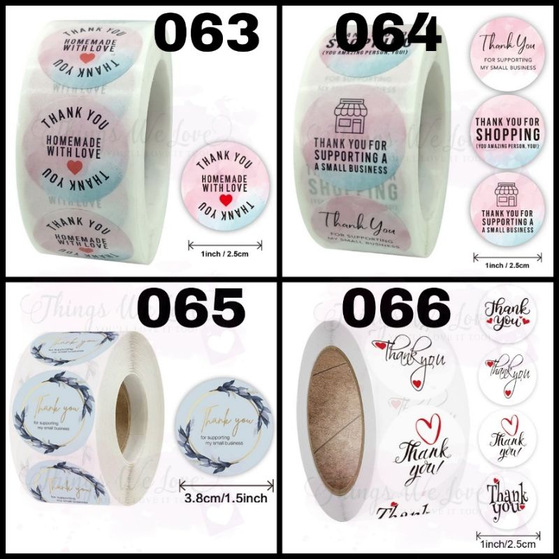 [SG-FREE SHIP] 500 Pcs Thank you Message Stickers Sticker Label Roll ...