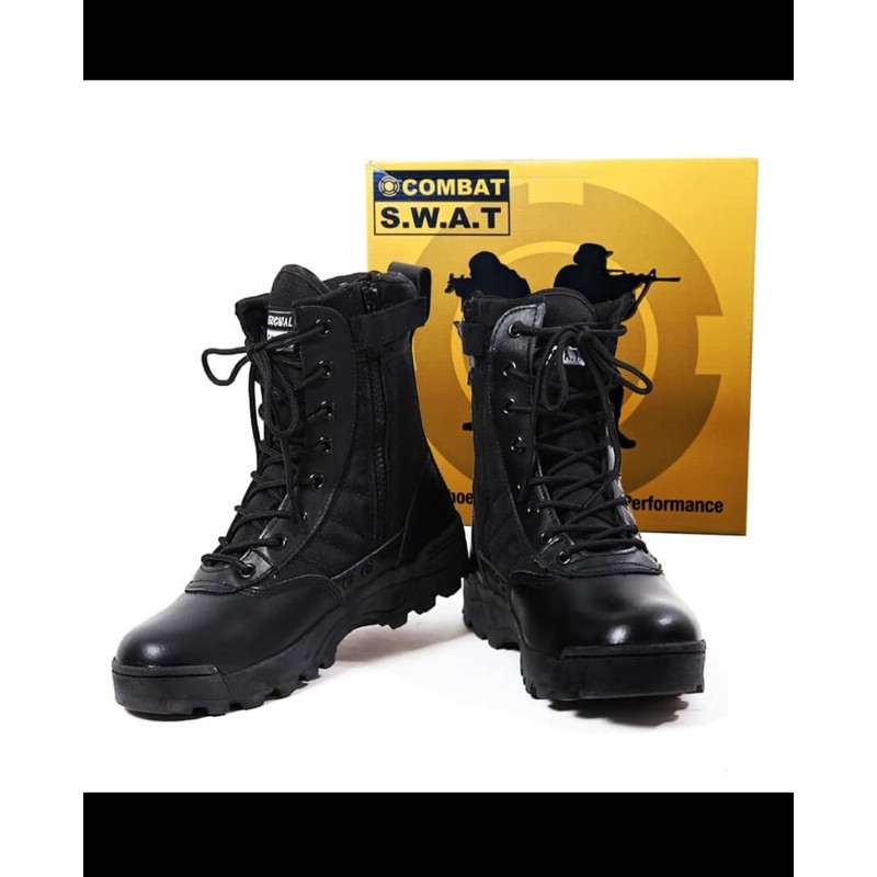 Combat Swat Army Military Hiking Tactical Boots Kasut Operasi | Shopee ...