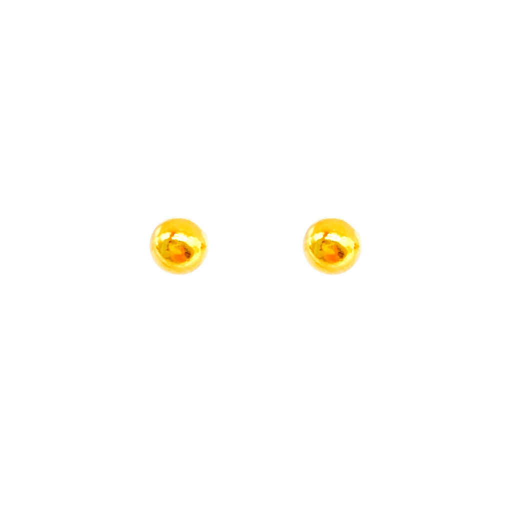 Top Cash Jewellery 916 Gold Polish Bead Earrings [E0884]