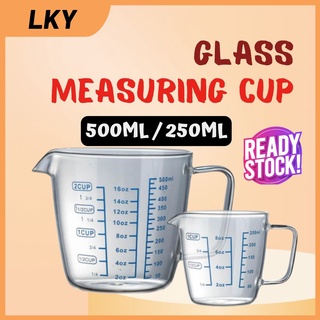 1pc High Borosilicate Glass Measuring Cup With Scale, Microwave