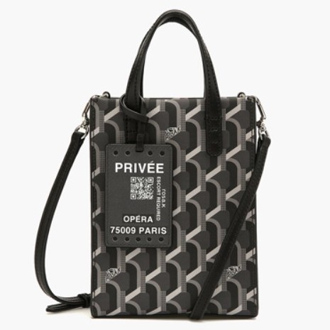 韓国大人気[rosa.K] NAVIS Monogram Tote Bag XS(ASH BLACK) 韓国大人気[rosa.K] NAVIS Monogram Tote Bag XS(ASH BLACK