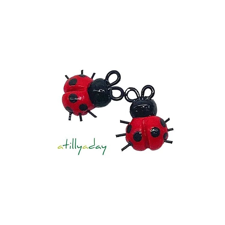 Lady Bug Figurines, Set of 6, Please read product description before  ordering!