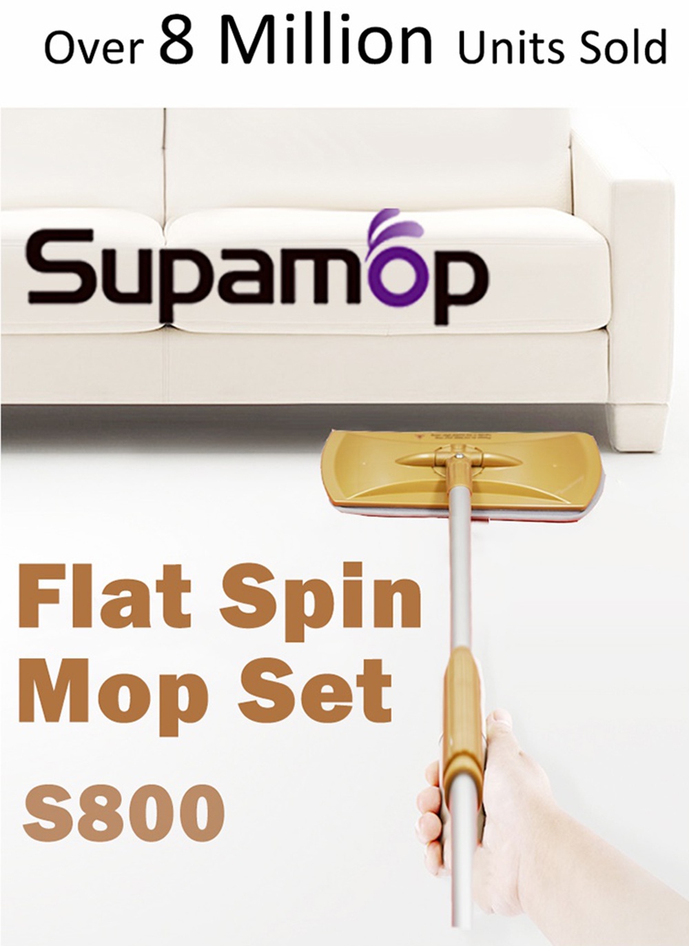 SupaMop S800 Hand Press Flat Spin Mop Set | Shopee Singapore