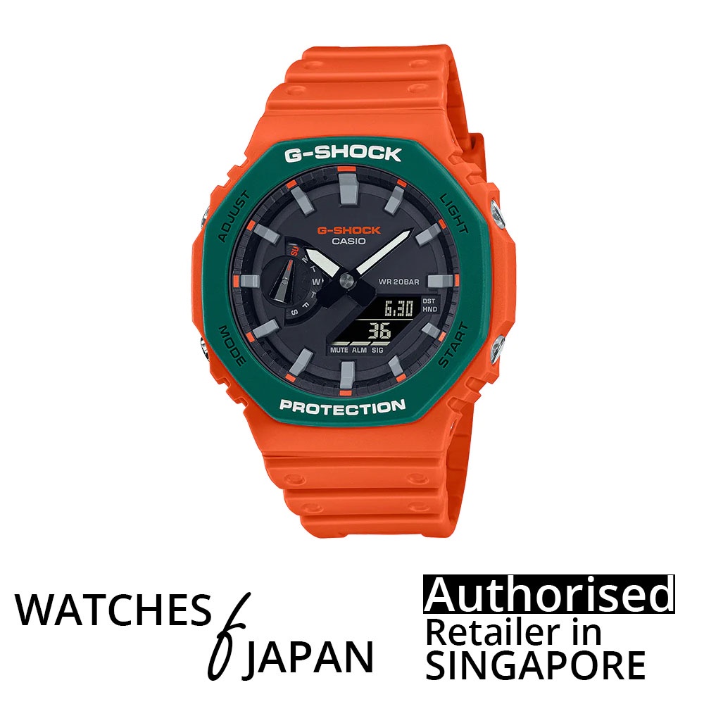 G shock with hot sale orange strap