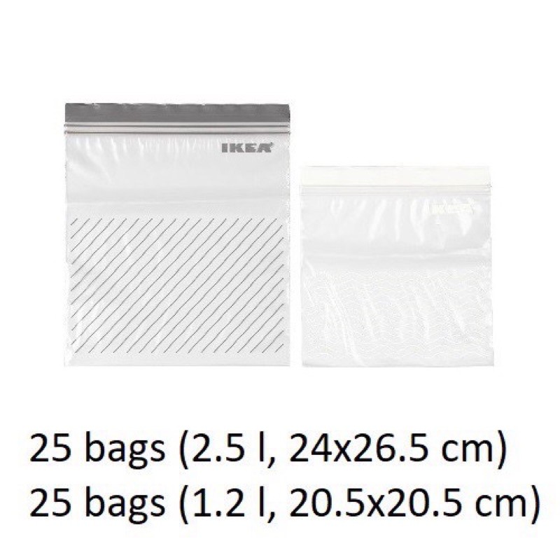 Ikea ISTAD Ziplock Bag Resealable Bag Freezer Safe No Leak Tight