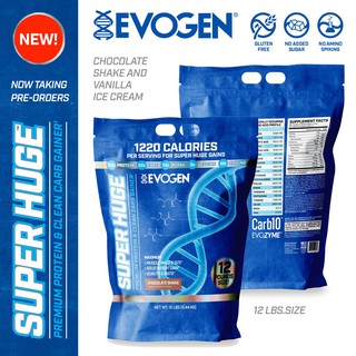 Evogen Super Huge 12lbs - Premium Protein And Clean Carbs Gainer ...