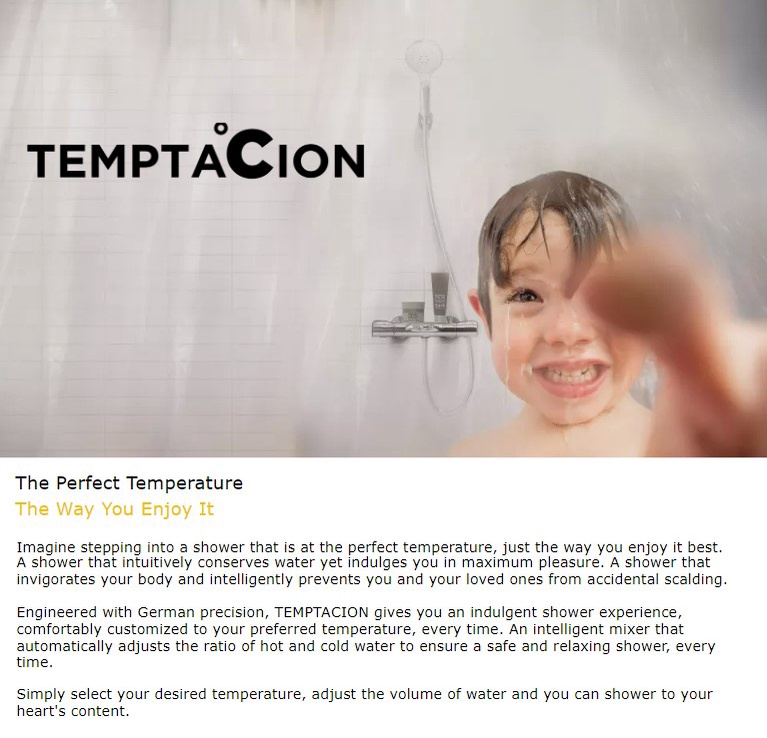 (THERMOSTATIC) American Standard Temptacion Auto Temperature Bath Mixer ...