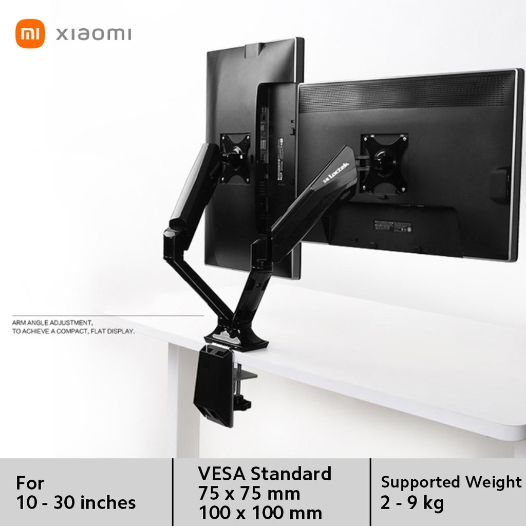 Xiaomi Q3D Dual Monitor Arm Easy Installation Adjustable Shopee Singapore