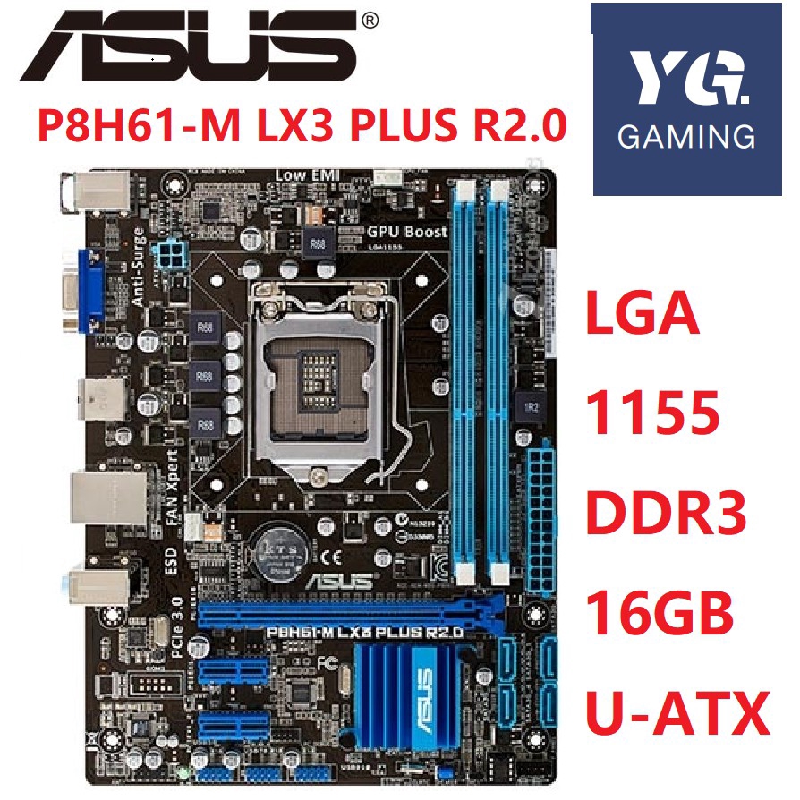 Asus P8H M LX3 PLUS R2.0 Desktop Motherboard H Socket LGA