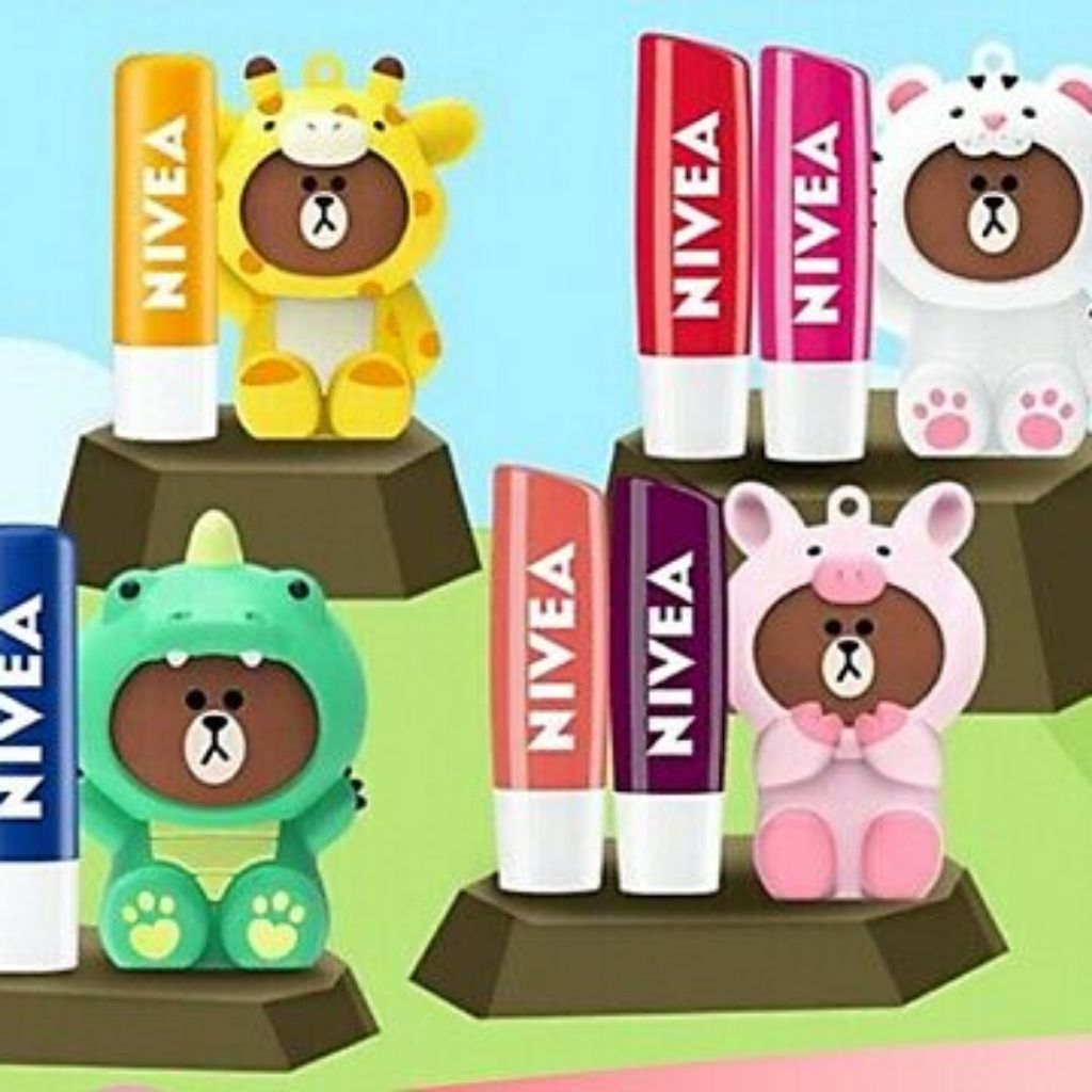 Nivea Lip Balm Line Friends + Free lip holder Shopee Singapore