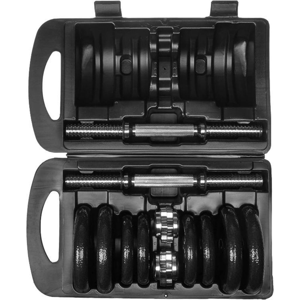 Ready Stock! 20kg 50kg Adjustable Dumbbell And Barbell Weight Plate Set 