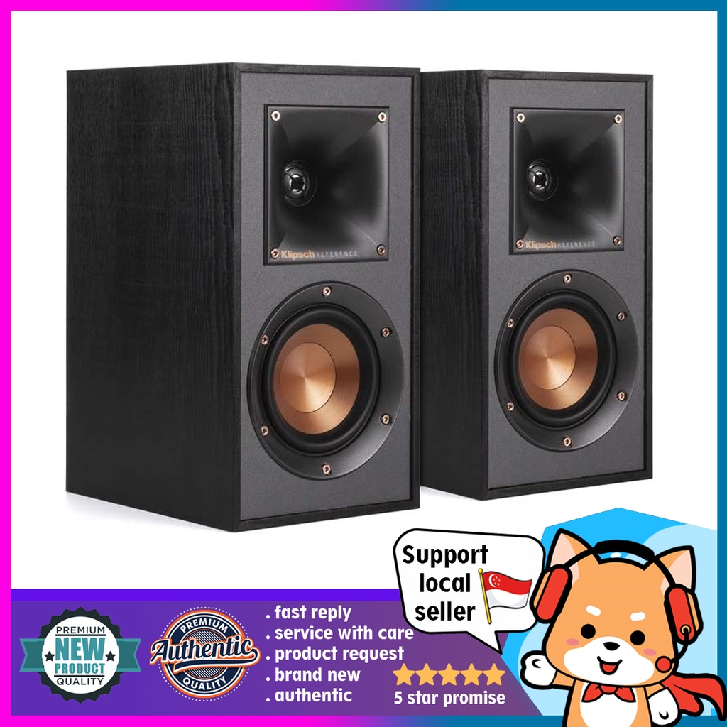 [instock] Klipsch R41M Powerful Detailed Bookshelf Home Speaker Set of