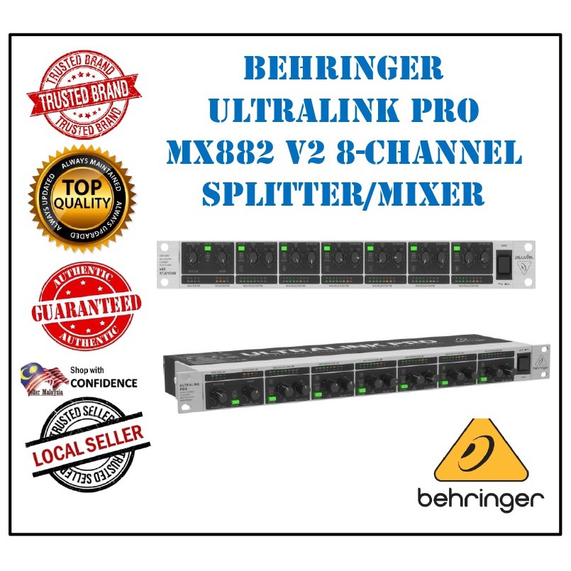 Behringer Mx882 V2 Ultra-Flexible 8 Channel Splitter/Mixer – LWMDUH
