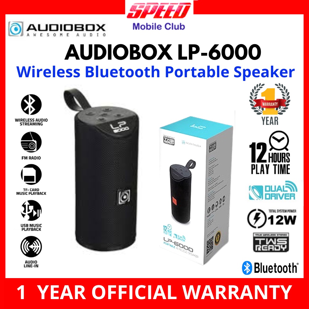 AudioBox LP6000 Bluetooth Portable Speaker USB Playback FM Radio