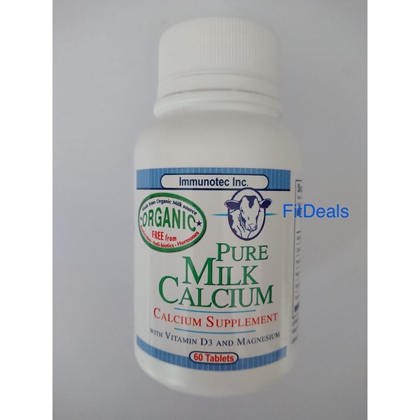 Immunotec Organic Pure Milk Calcium with Vitamins D3 and Magnesium (EXP