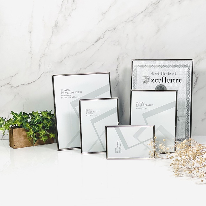 [SG Stock] Glossy Silver Photo Frame | Nickel-Plated Photo Frame ...