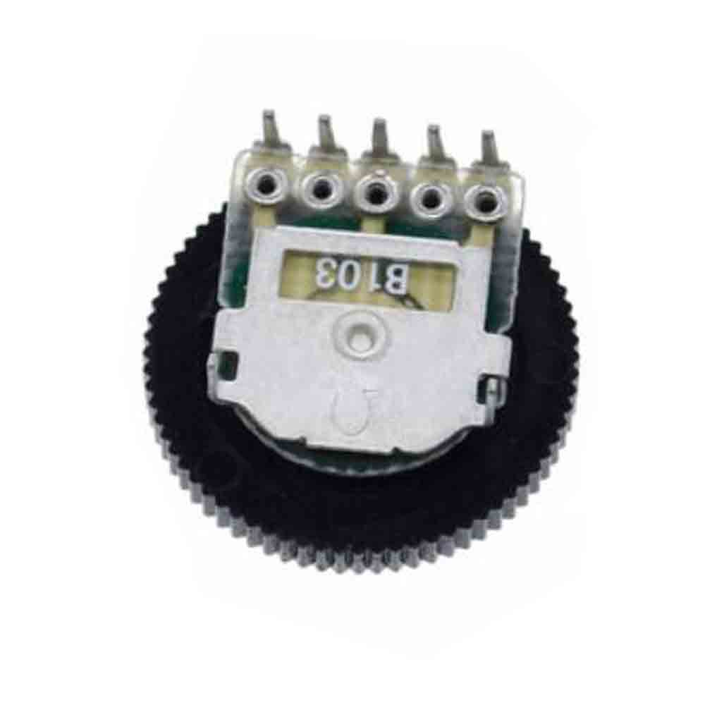 New 10PCS B103 10K Duplex Gear Potentiometer Dial 16x2mm for Radio MP3