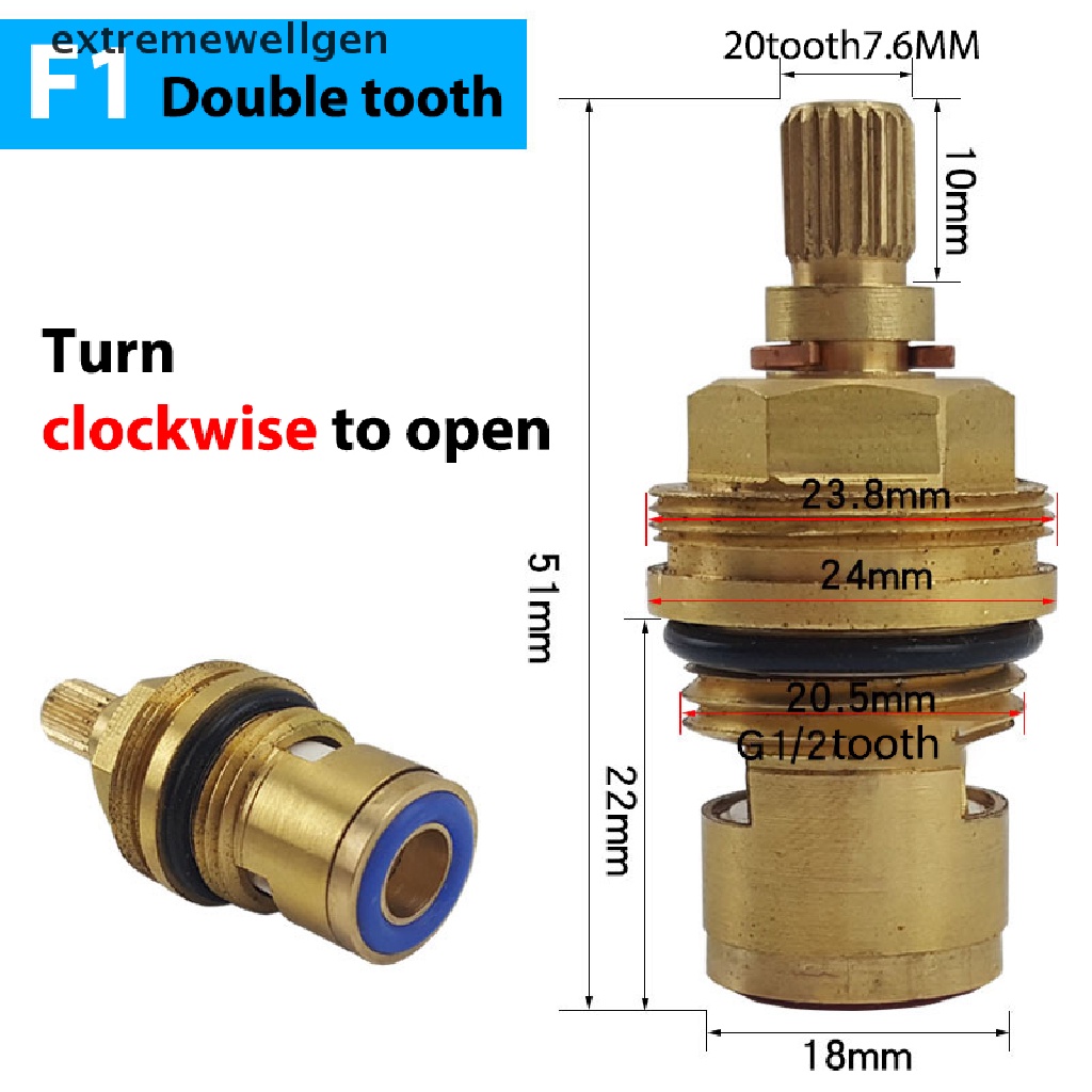 [extremewellgen] 2 Pcs Faucet Cartridge 1/2