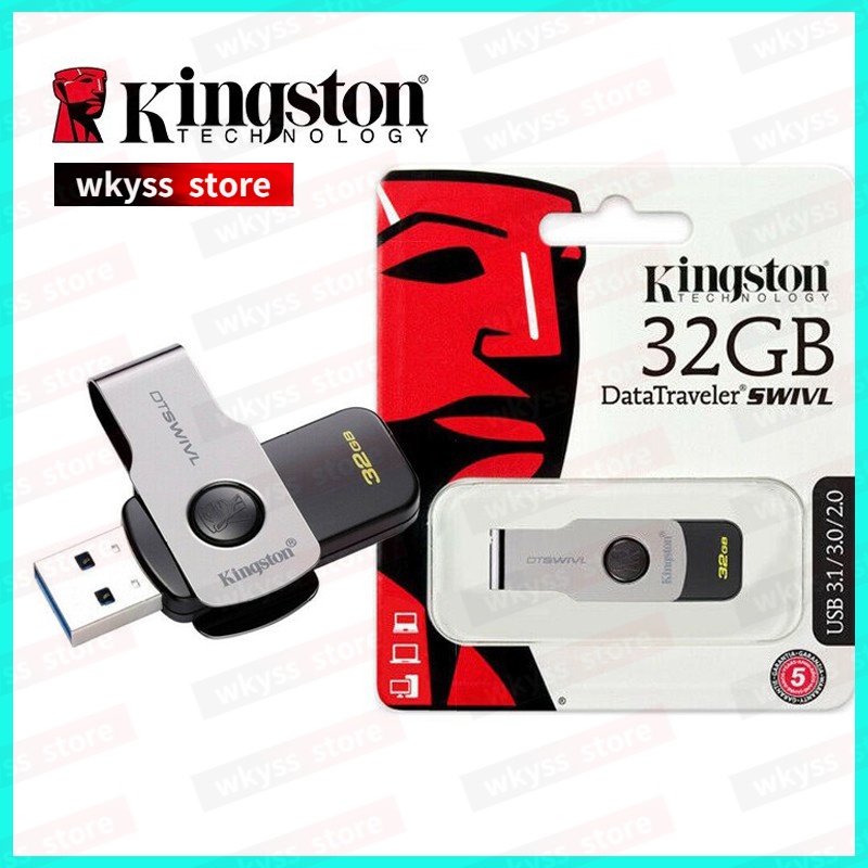 Kingston USB Flash Drive 16 gb 32gb 64gb 128 GB Data Traveler swivl Shopee Singapore