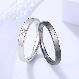 2Pcs Love Heart Matching Anniversary Couples Stuff Rings Ins Net