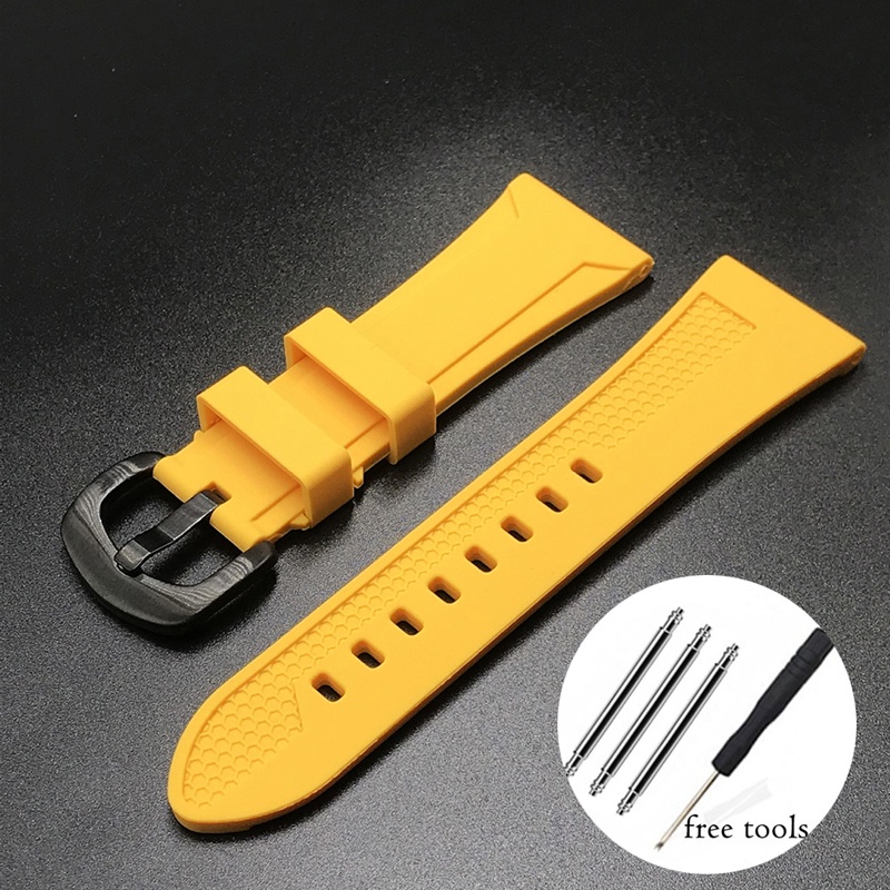 Rubber Watch Strap Diving Strap Waterproof Soft Wristband Bracelet Watch 22mm 24mm 26mm Shopee 8396