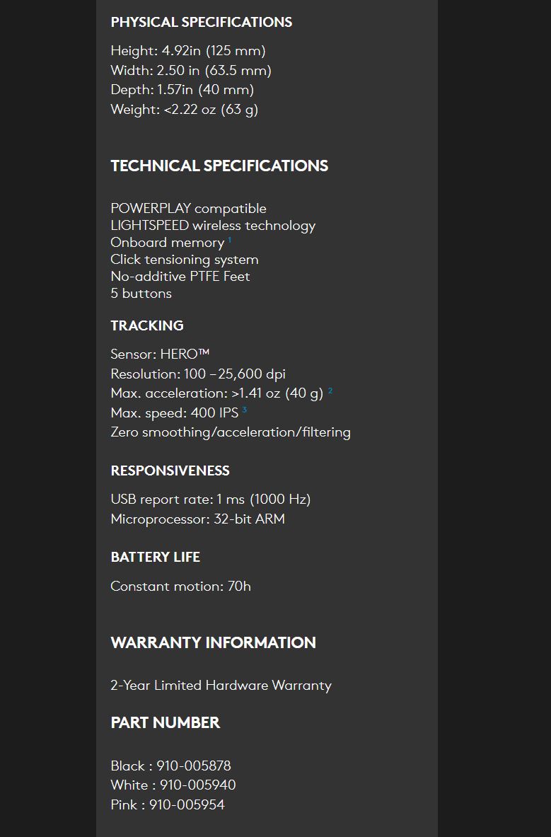 LOGITECH G PRO X SUPERLIGHT Wireless Gaming Mouse, Ultra-Lightweight (2 ...