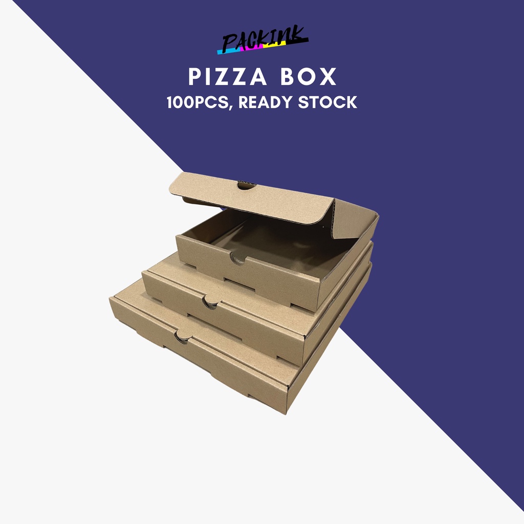 100Pcs Pizza Box | Bulk Price | Die-Cut Box | Carton | Brownie Box ...