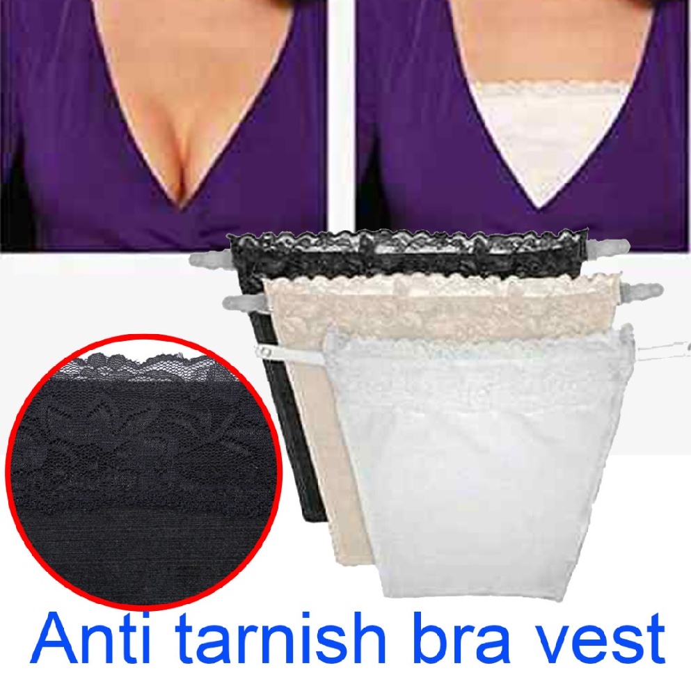 3pcs Lace Privacy Anti Peep Invisible Bra Modesty Panel Cleavage Cover