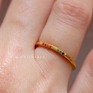 Rainbow hot sale engagement ring