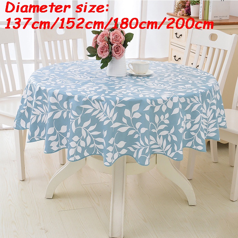 Plastic Printing Waterproof and Anti Scalding Tablecloth Round Style