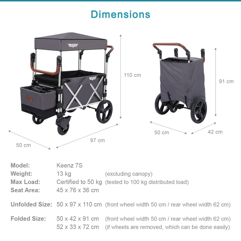 Keenz 7S Premium Deluxe Foldable Wagon Stroller Patented Multi Award Winning The Original Shopee Singapore