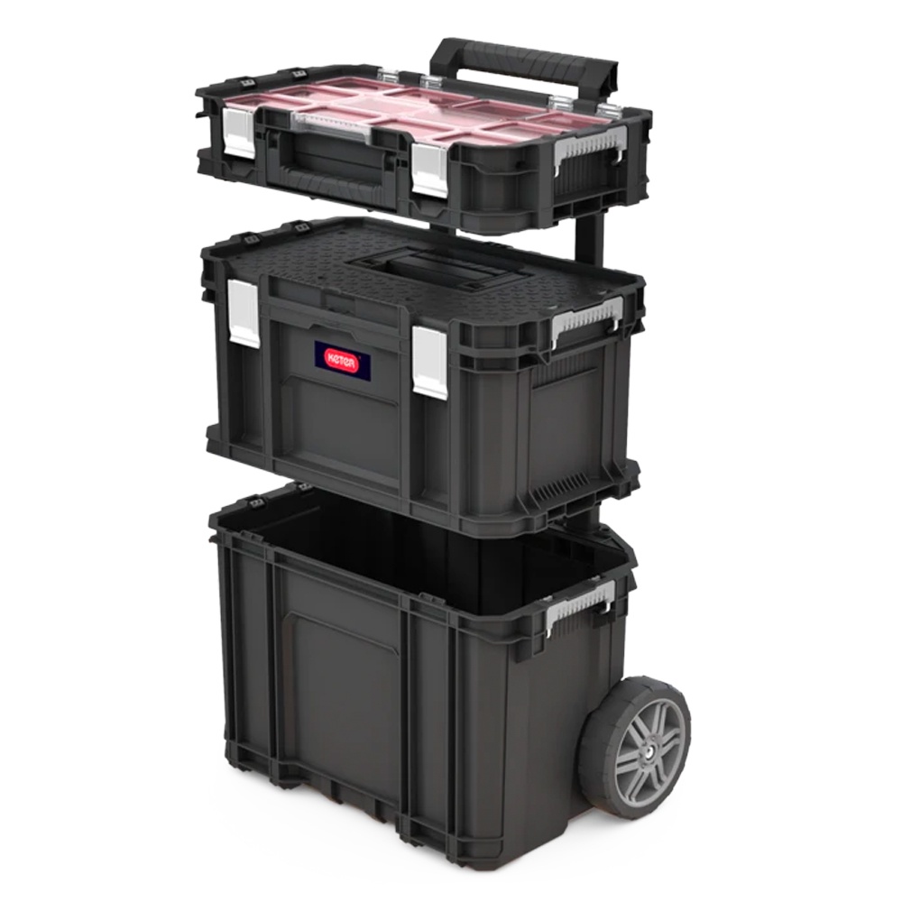 Keter Connect Rolling Tool Storage System Black [D-KT-90-3038] | Shopee ...