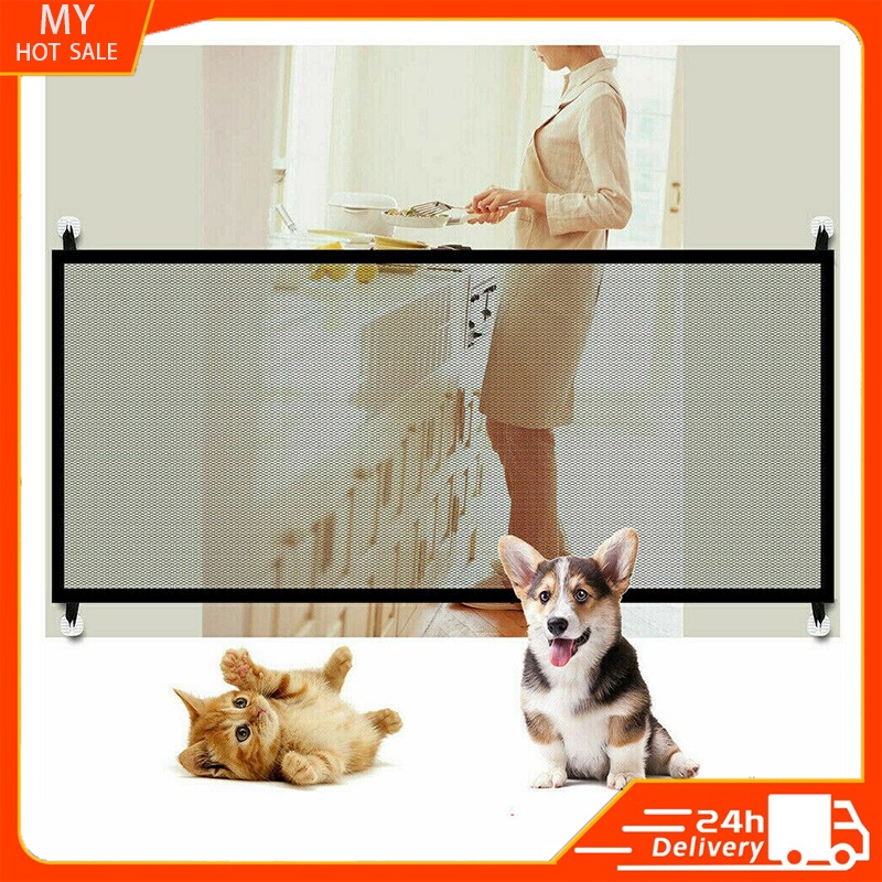 Magic Gate Portable Pet Dog Home railing Safety Enclosure Dog Fences ...
