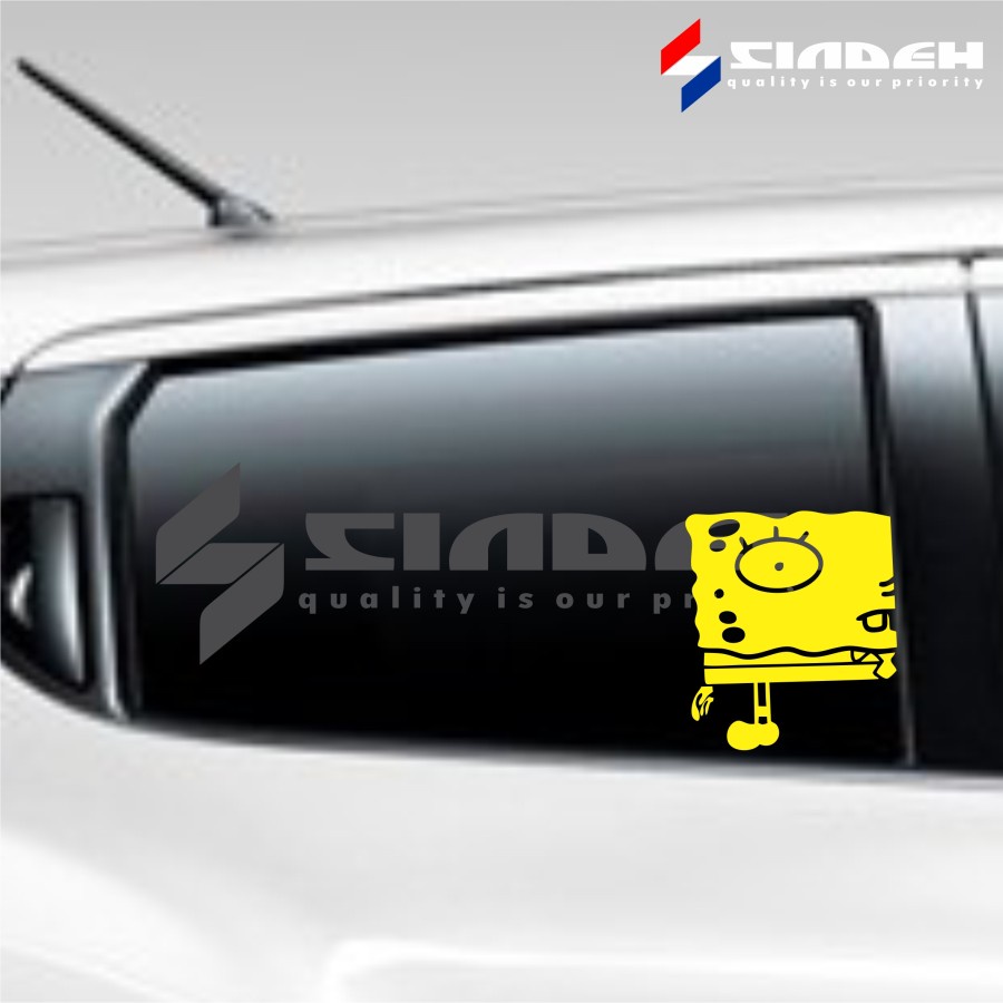 Cutting SPONGEBOB Car STICKER PEEKING Sponge STICKER Funny Sponge
