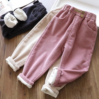 Thicken Velvet Thermal Cotton Pants For Children Girls Autumn