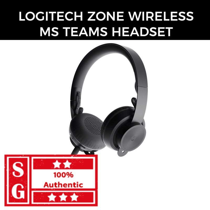 Logitech Zone Wireless Headset MS l Certified for Microsoft Teams l Noise Cancelling Headset with Microphone l 5012958