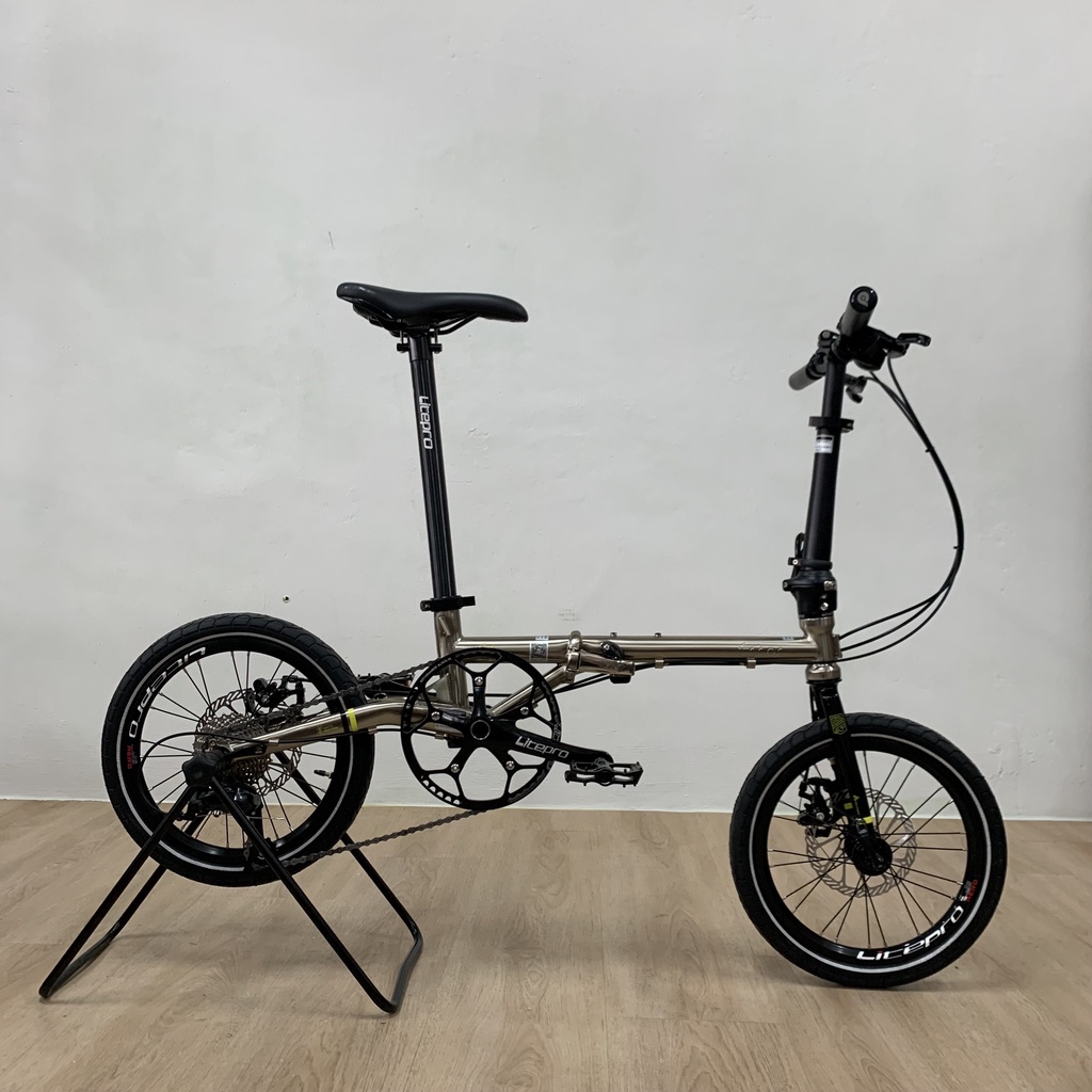 Fnhon Gust Foldable bike Folding Bicycle Shimano Litepro 16 Inch Shopee Singapore