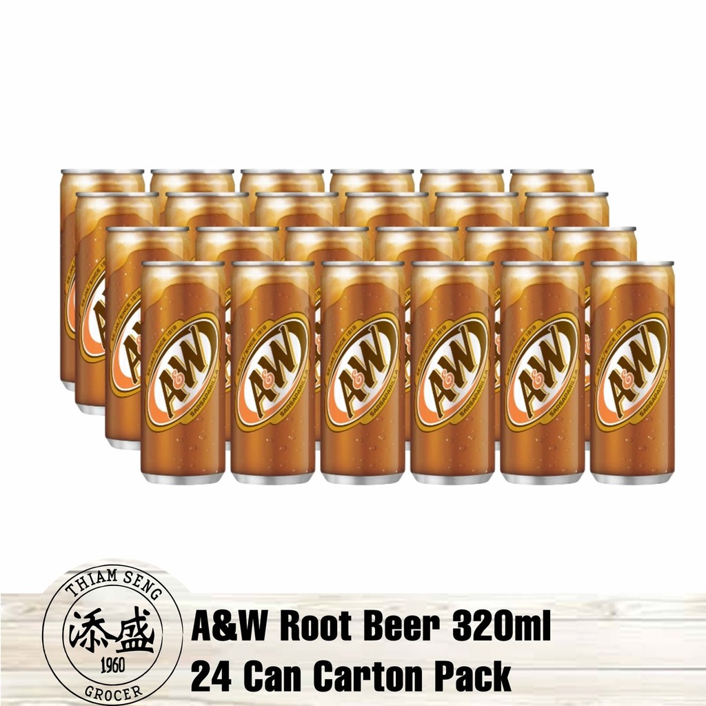 A&W Root Beer 320ml 12 or 24 Can Carton Pack [LOCAL SELLER! FAST DELIVERY]  Soft Drink Sweet Fizzy Chilled