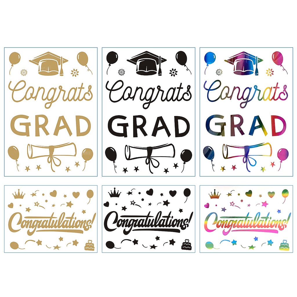 DIY Self-adhesive Congratulations Celebrating Opening Graduation ...