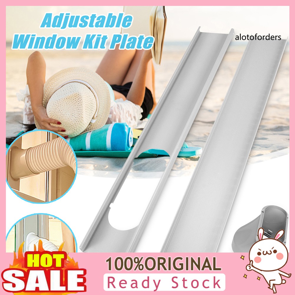 2Pcs Window Slide Kit Plate/6inch Window Adapter for Portable Air