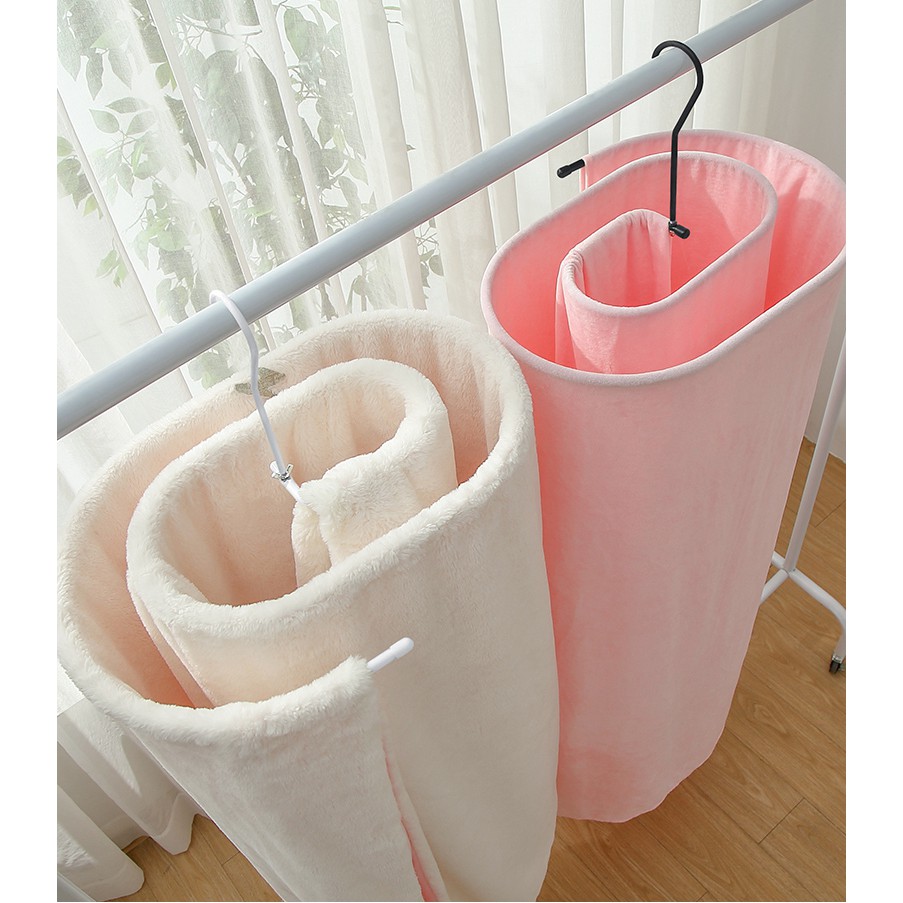 [Local Stock] White Oval Bedding Linen Blanket Railway Spacer Hanger