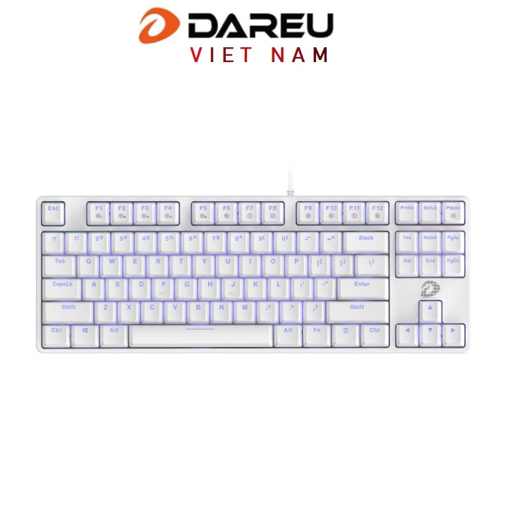 Dareu EK87 mechanical keyboard - White (Blue / Brown / Red D switch ...