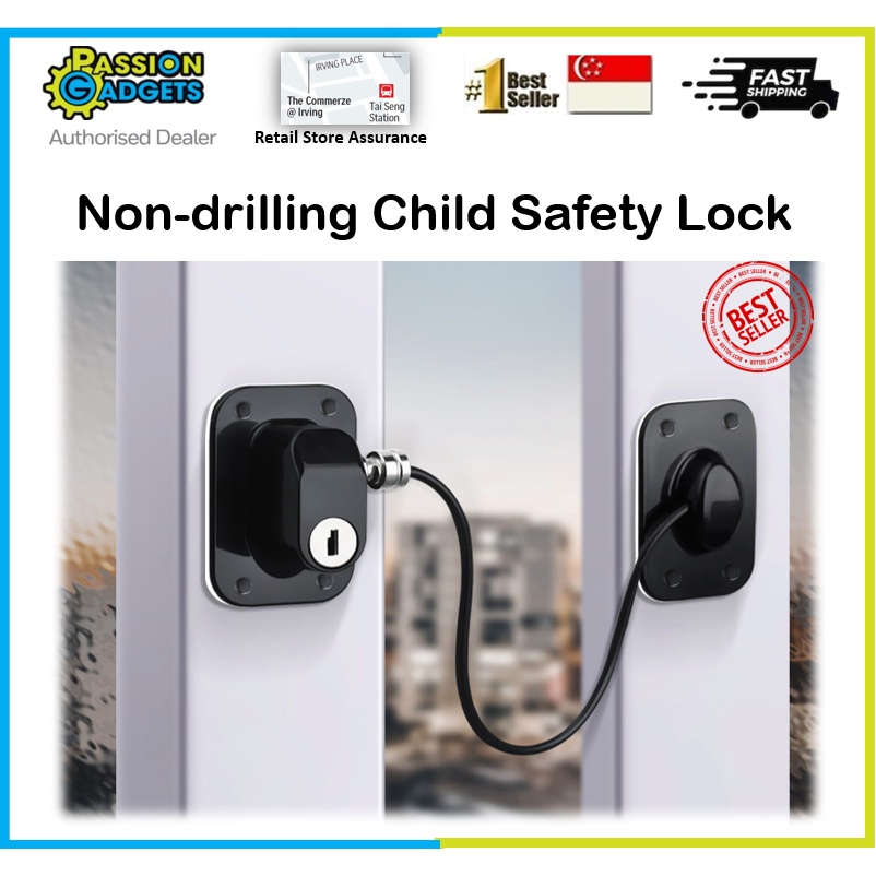 🔒🔑 Non-drilling Windows Child Safety Lock Multi-function Baby Anti ...
