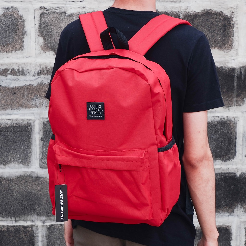 MERAH Waita Men's School Work College Backpack Red Color - Cool Laptop ...