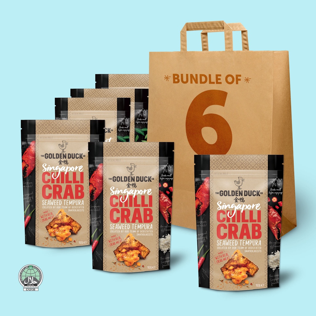 [Bundle of 6] The Golden Duck Chilli Crab Seaweed Tempura Shopee